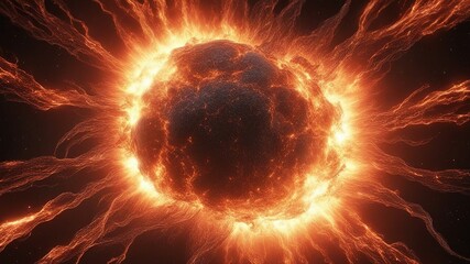 explosion of the sun A supernova that erupts with fire and energy                       