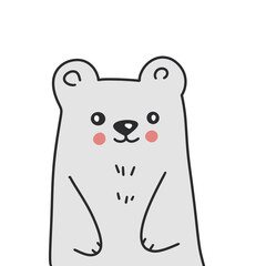 cartoon bear, illustration 