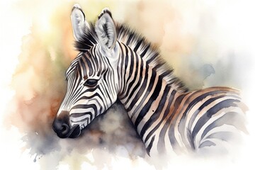 zebra drawing watercolor