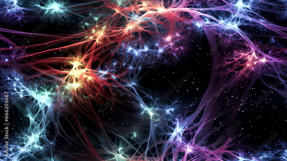Aufkleber the image features a burst of colorful fiber optic cables branching out in all directions, creating 