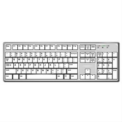 A computer keyboard. Vector illustration isolated on white background