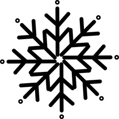 snowflake winter set of black isolated nine icon silhouette on white background