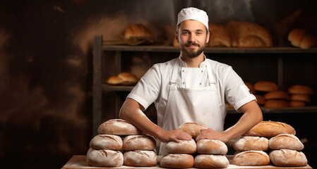 Panadero haciendo pan