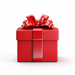 red gift box with ribbon