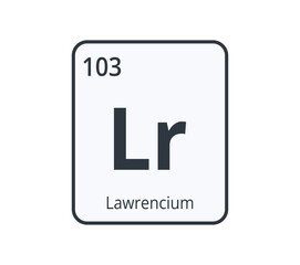 Lawrencium Chemical Symbol. 