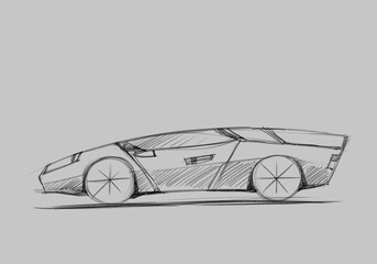 Concept car, sketch - digital painting © Cubitron