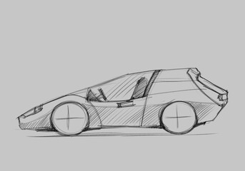 Concept car, sketch - digital painting © Cubitron