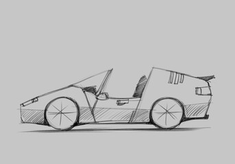 Concept car, sketch - digital painting © Cubitron