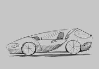 Concept car, sketch - digital painting © Cubitron
