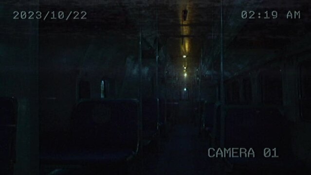 Haunted horror train cart hidden camera