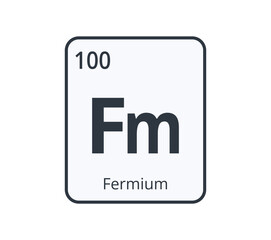 Fermium Chemical Symbol. 
