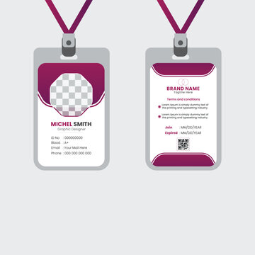 PrintA bundle of 1 templates of different colors Id  card   template, modern Id card design template, 
abstract Id card and creative design, IT company post card and editable vector template