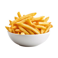 French fries on transparent background