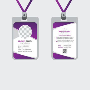 PrintA bundle of 1 templates of different colors Id  card   template, modern Id card design template, 
abstract Id card and creative design, IT company post card and editable vector template