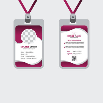 PrintA bundle of 1 templates of different colors Id  card   template, modern Id card design template, 
abstract Id card and creative design, IT company post card and editable vector template