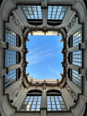 Foto op Plexiglas Palau de la Virreina - Courtyard from Beneath (Barcelona, Spain) © Marco Benedetti