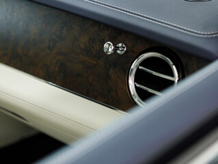 exclusive finishing with rare wood in the interior of an ultra expensive car