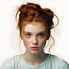 Naklejka premium woman with red hair