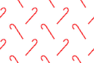 Christmas isolated holiday seamless pattern candy Winter mood vintage design Sweet wallpaper  Wrapping paper fabric textile Cute Xmas background for print Caramel stick Sweet lollipop December mood 