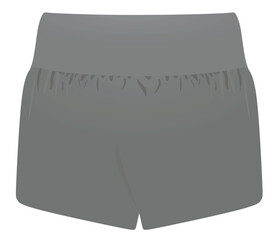 Women grey  shorts. vector illustration