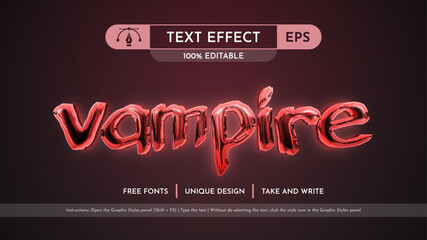 Vampire - Editable Text Effect, Font Style