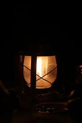 Fototapeta na wymiar lantern in the night, cozy summer night