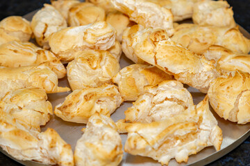 Traditional tapioca biscuits or cheese bread from Minas Gerais. Polvilho azedo