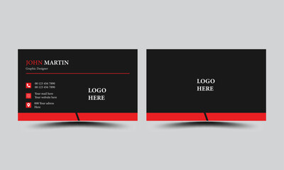 Professional Modern Creative Business Card Template .Personal visiting Card With Company Logo.