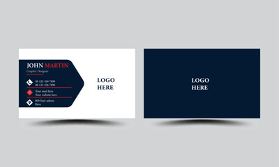 Professional Modern Creative Business Card Template .Personal visiting Card With Company Logo.