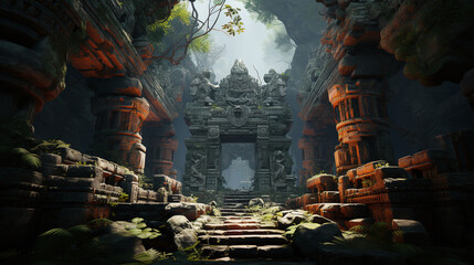 Fototapeta premium temple in the jungle