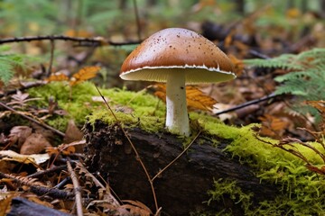 A forest mushroom – boletus edulis or cep. Generative AI