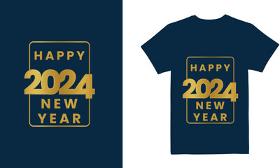 New year t-shirt design template 2024