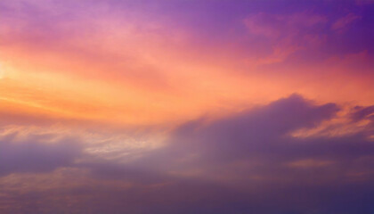 Naklejka na ściany i meble Abstract sunset background with orange and light purple hues