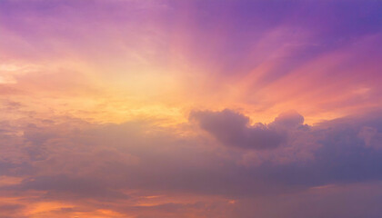 Naklejka na ściany i meble Abstract sunset background with orange and light purple hues