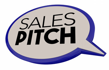 Sales Pitch Speech Bubble Talk Communicate Share Offer Deal Communication 3d Illustration