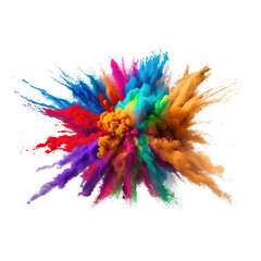 Fototapeta na wymiar explosion of colored powder. clipart for design. isolated on transparent background.