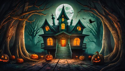 spooky halloween night