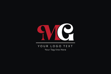 MG Letter Logo Design. Initial letters MG logo icon. Abstract letter MG M G minimal logo design template. M G letter design vector with black colors. mg logo.