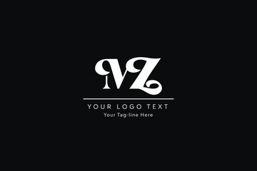Alphabet letters Initials Monogram logo MZ, MZ INITIAL, MZ letter