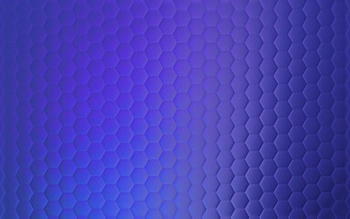 Illustration of blue purple glowing background with hexagon mosaic