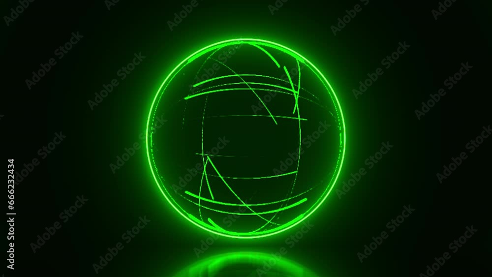 Poster magic lines sphere. computer generated 3d render