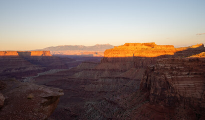 Sunset hits the rock utah 