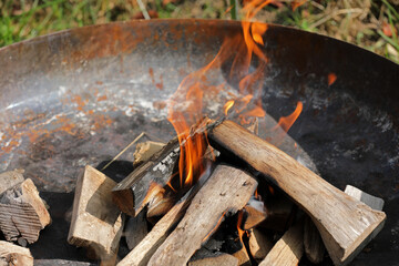 Fire campfire wood fire embers