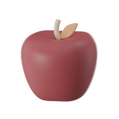 Elegant Education Concept Glowing Apple 3d render