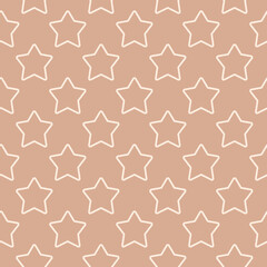 Naklejka premium Seamless pattern with beige stars
