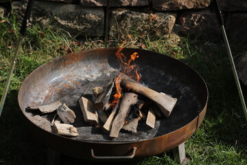Fire campfire wood fire embers