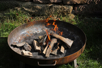 Fire campfire wood fire embers