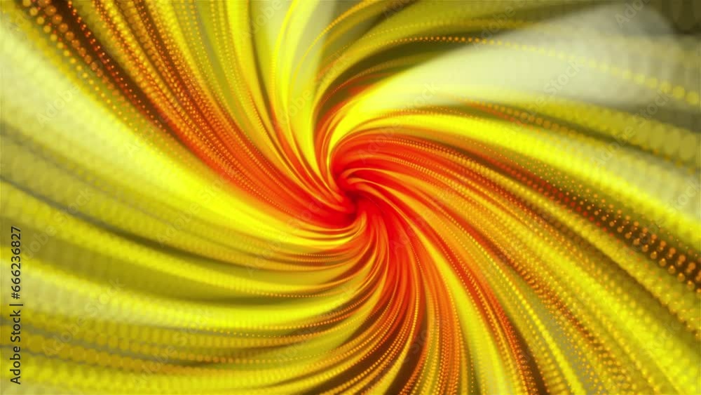 Poster spiral particles tunnel. computer generated 3d render