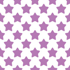 Seamless pattern with purple stars