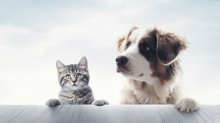 Cat and dog  love